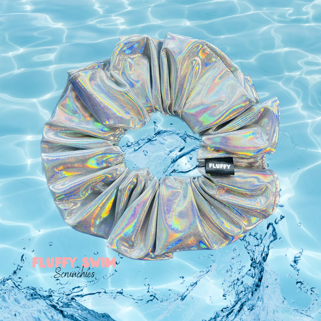 Holographic Swim Scrunchie