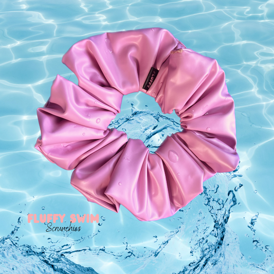 Bubble Gum Pink Swim Scrunchie