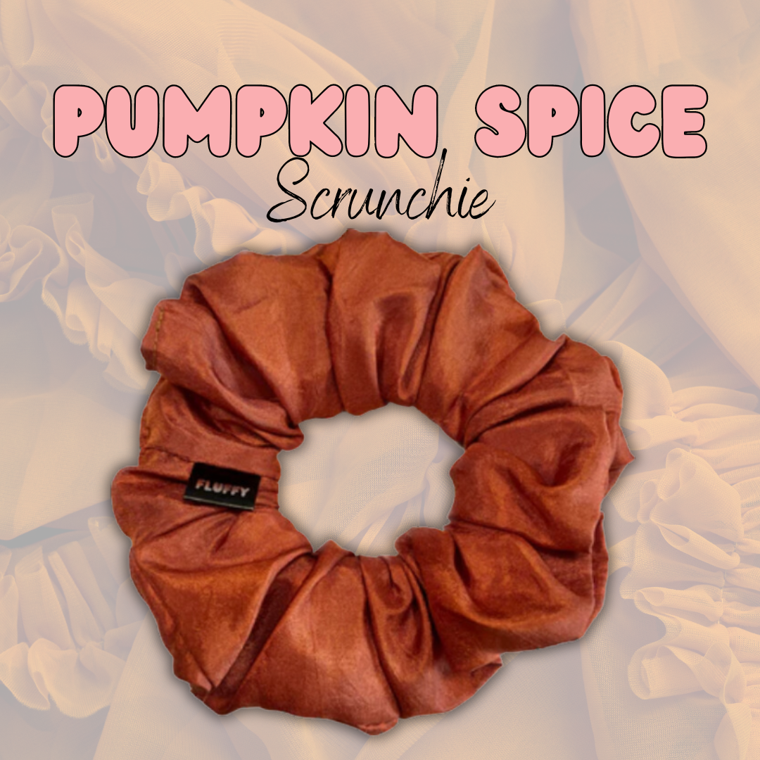 Burnt Orange Silky Satin Scrunchie