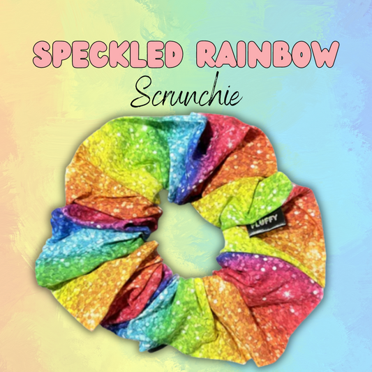 Speckled Rainbow Cotton Scrunchie