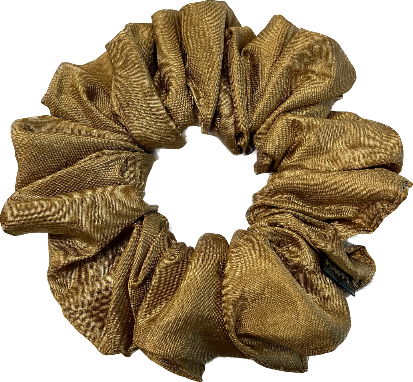 Old Gold Silky Satin Scrunchie