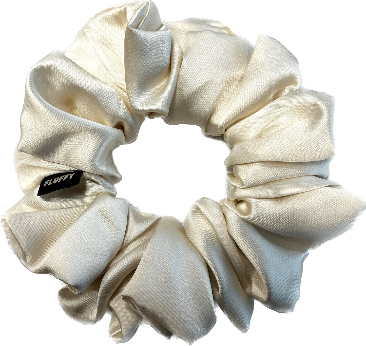 Ivory Satin Scrunchie