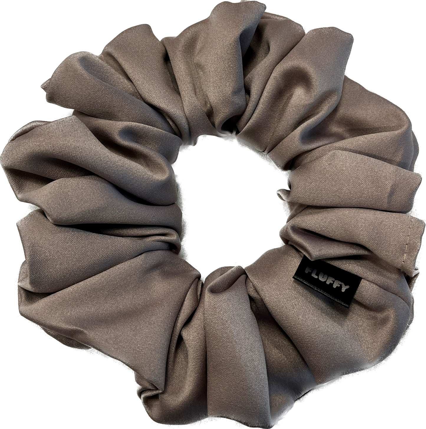 Milan Tan Satin Scrunchie