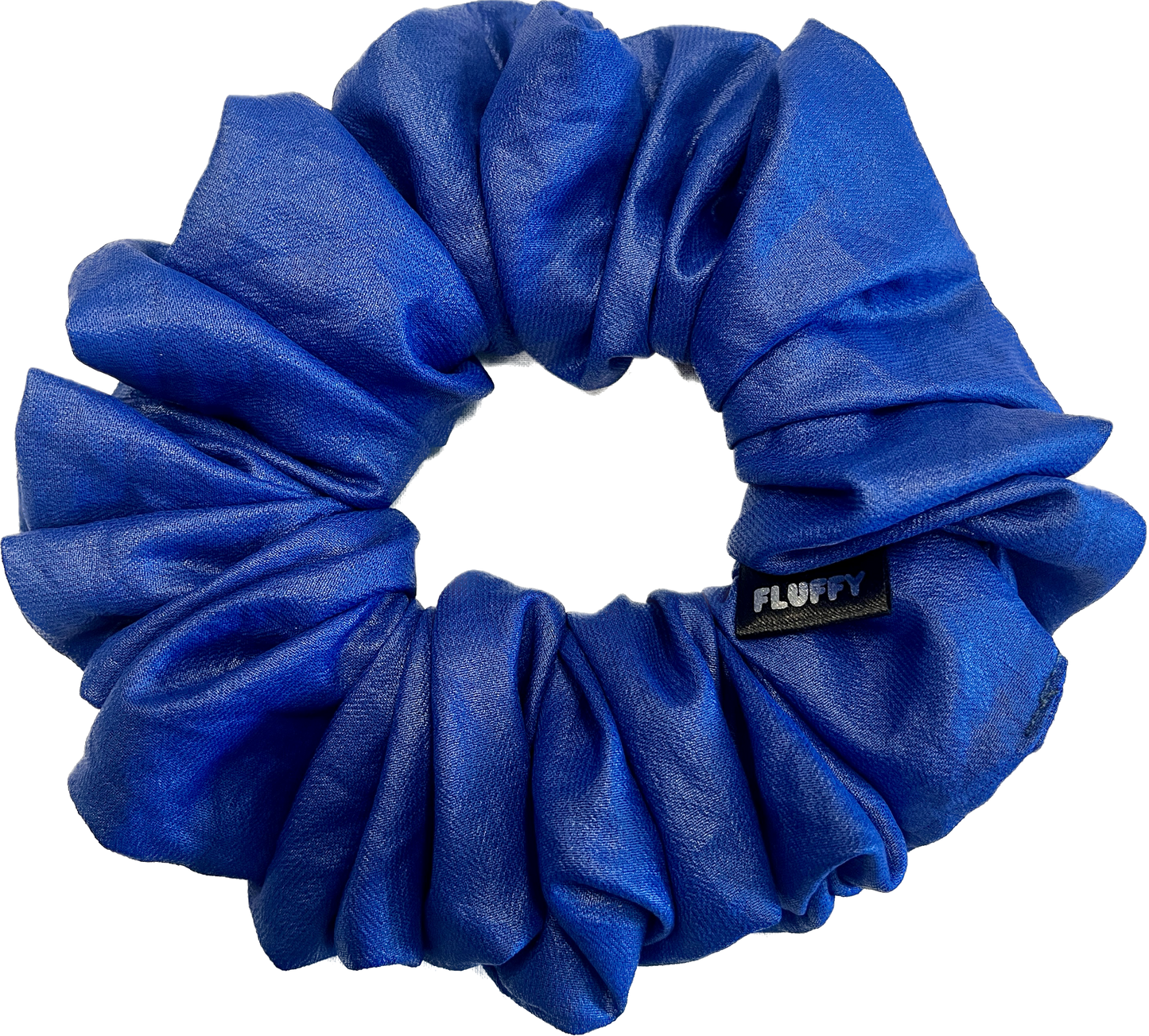 Royal Blue Silky Satin Scrunchie