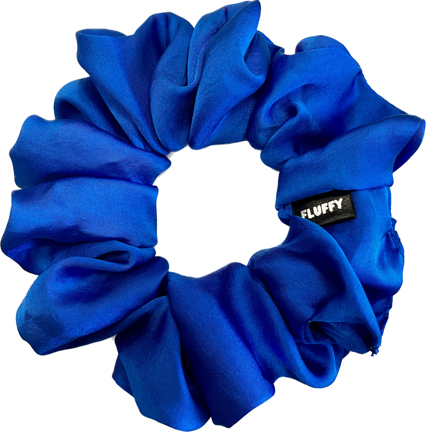 Hampton Blue Rumple Satin Scrunchie