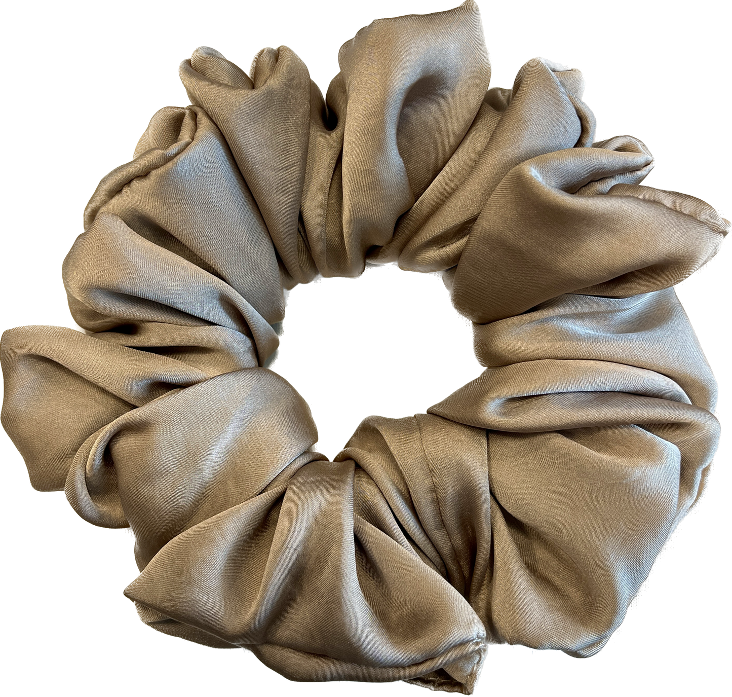 Sand Rumple Satin Scrunchie