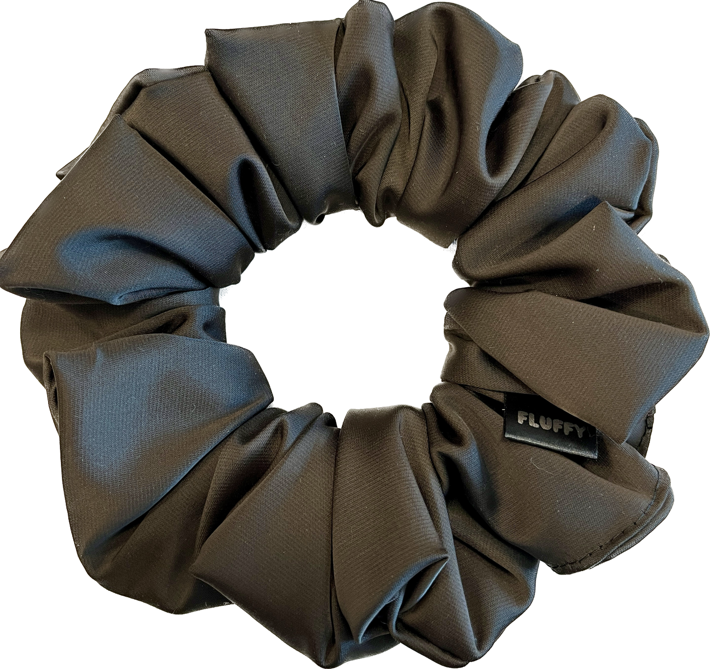 Dark Pewter Satin Scrunchie