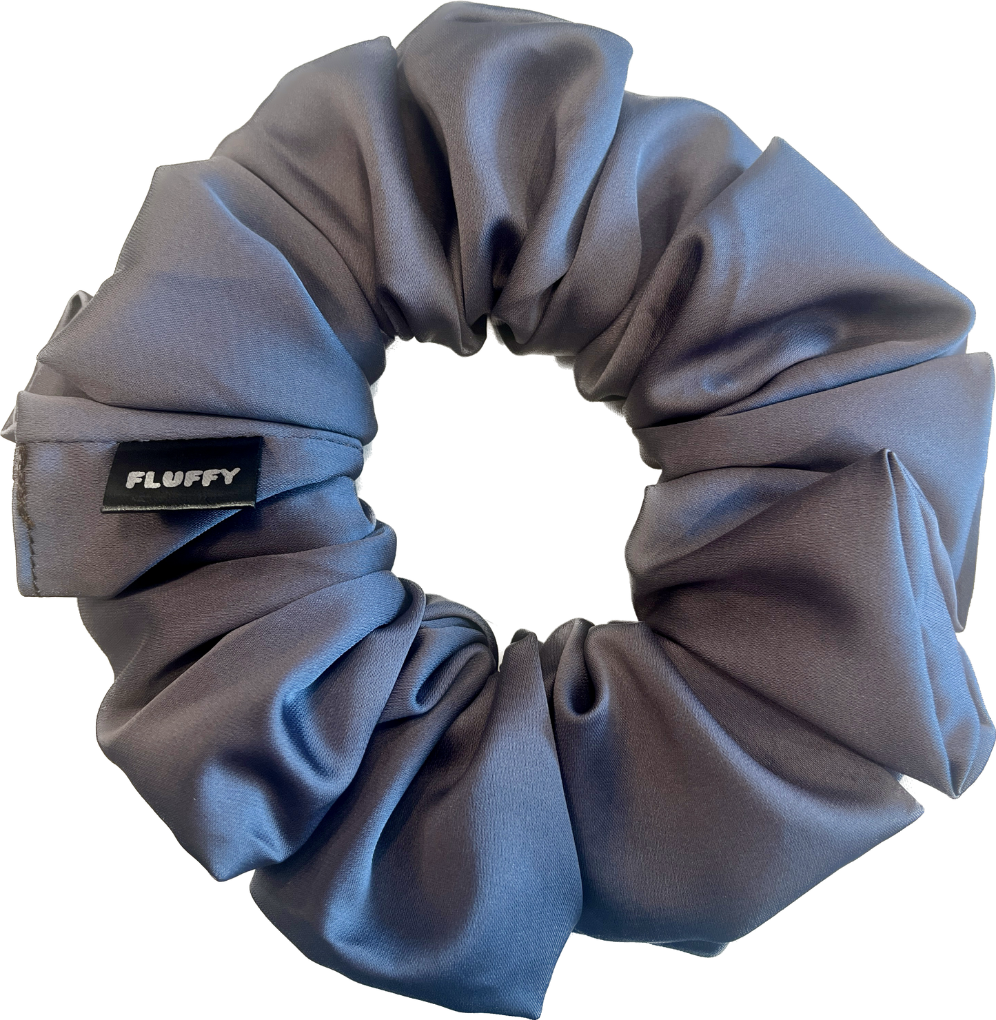 Pewter Satin Scrunchie