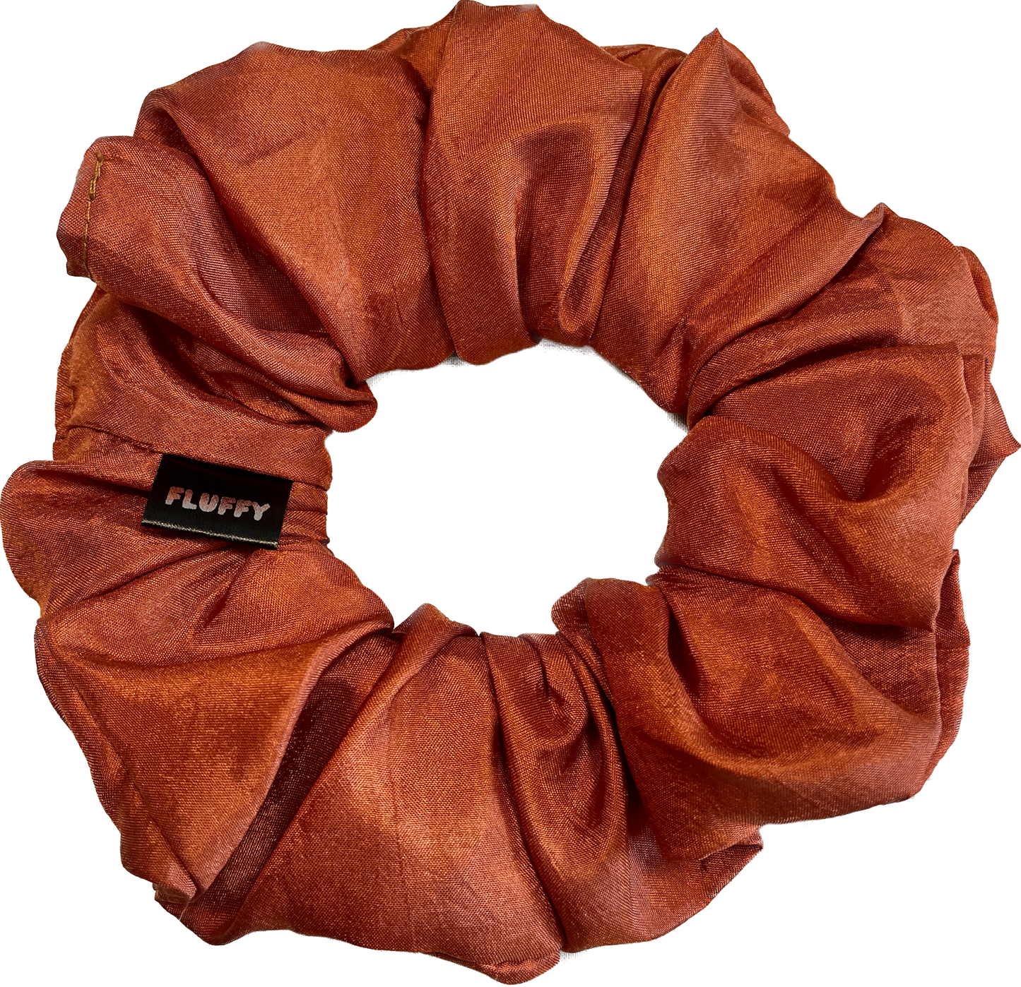 Burnt Orange Silky Satin Scrunchie