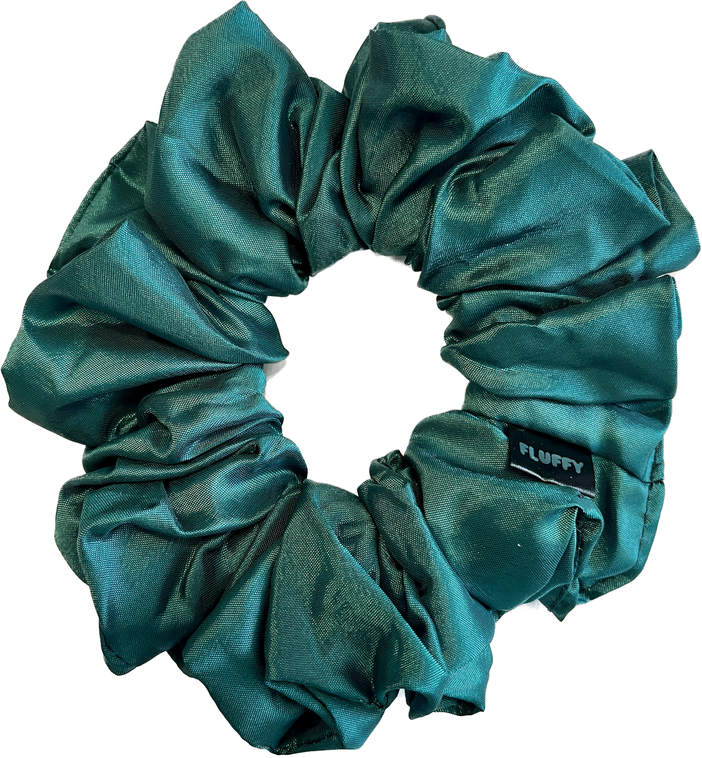 Emerald Silky Satin Scrunchie