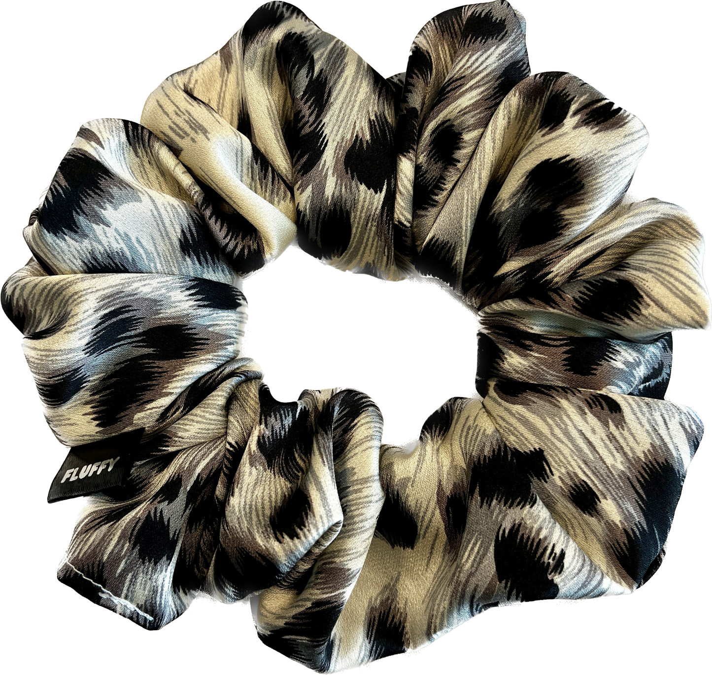 Leopard Print Satin Scrunchie