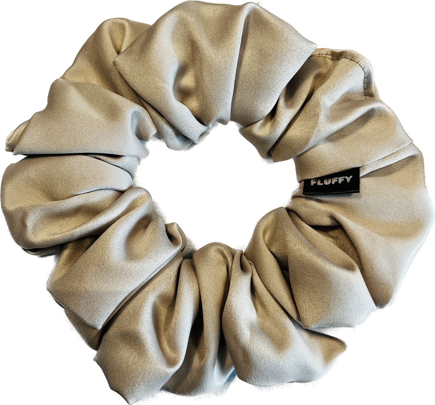 Tan Satin Scrunchie