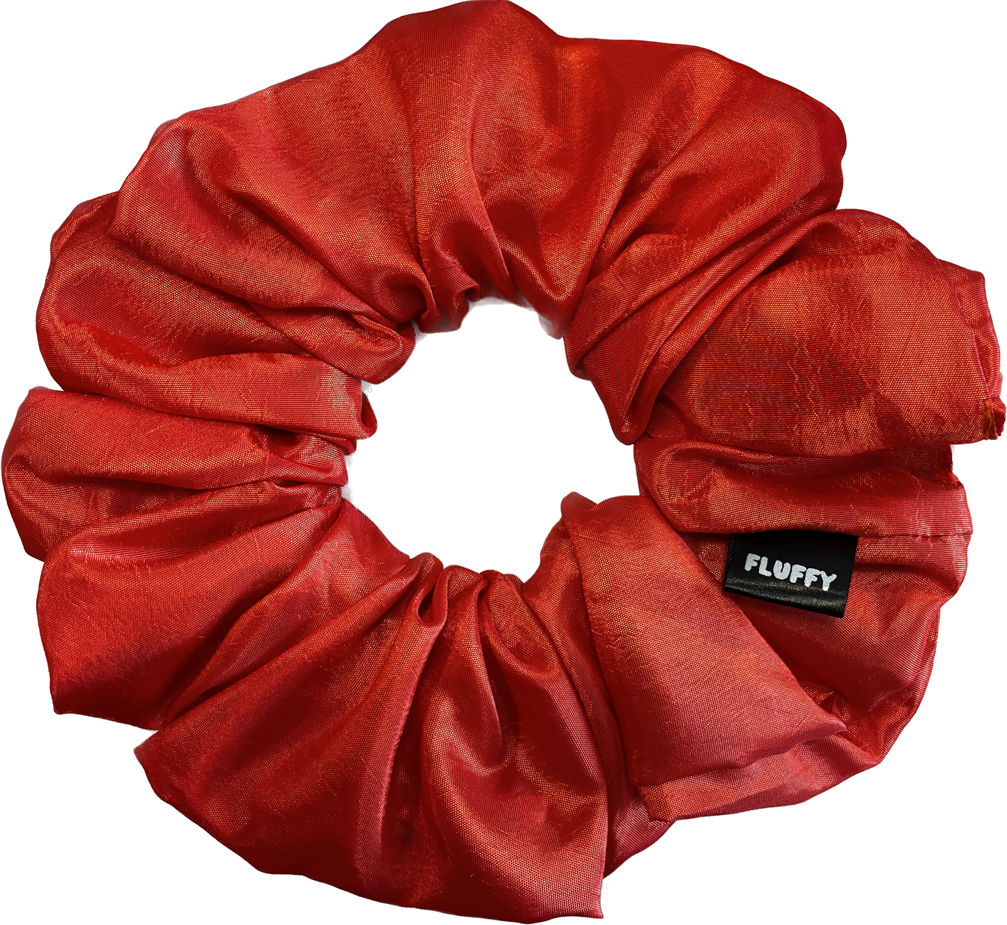 Neon Tangerine Silky Satin Scrunchie