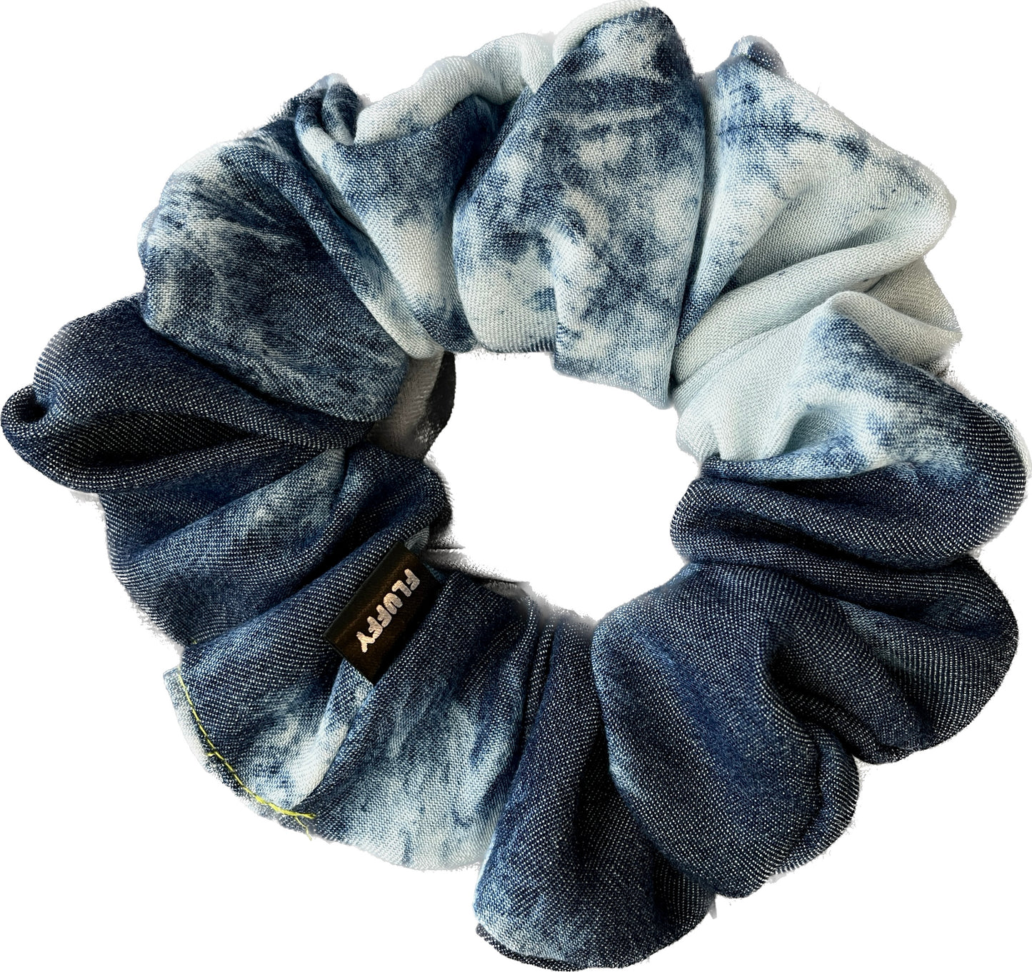 Bleached Denim Scrunchie - Multiple Sizes available