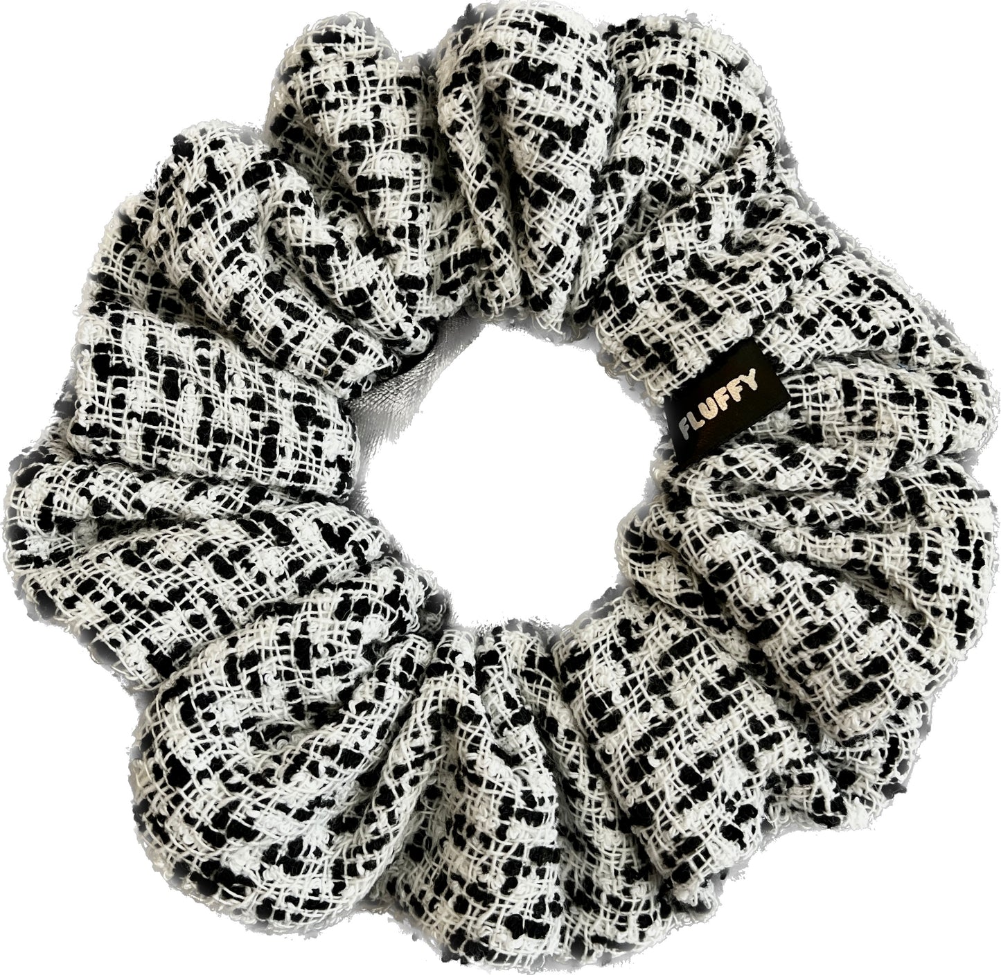 White Tweed Scrunchie