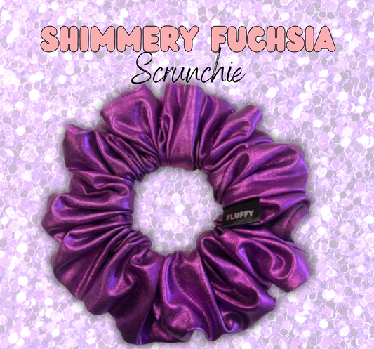 Shimmery Purple Spandex Scrunchie