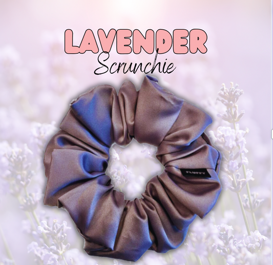 Lavender Satin Scrunchie