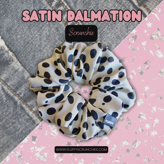 Satin Dalmation Scrunchie