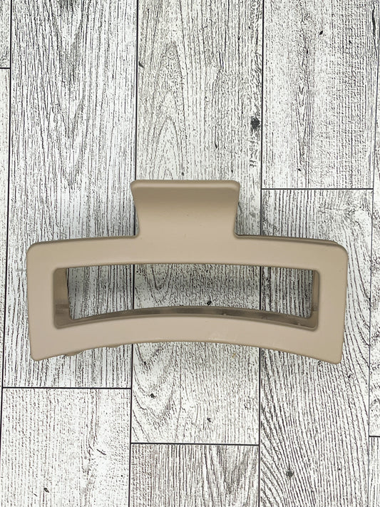 Matte Beige Claw Clip - Classic Shape - 5 inches in length. Great for Braids, twists, long hair, thick hair, and coarse hair.