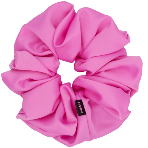 Bubble Gum Pink Satin Scrunchie