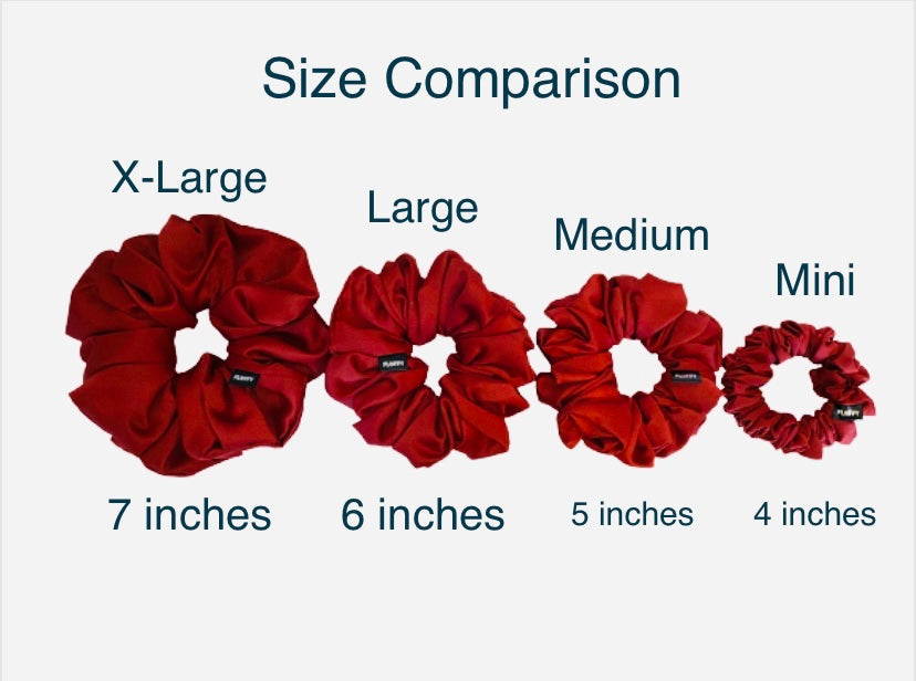 Brown Floral Chiffon Scrunchie