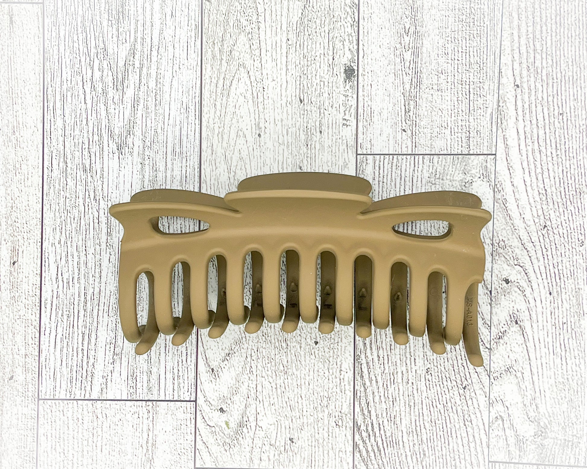 Matte Ash Brown Hair Claw clip - Classic Bow Shape - 4.5 inches in length. Great for Braids, twists, long hair, thick hair, and coarse hair.