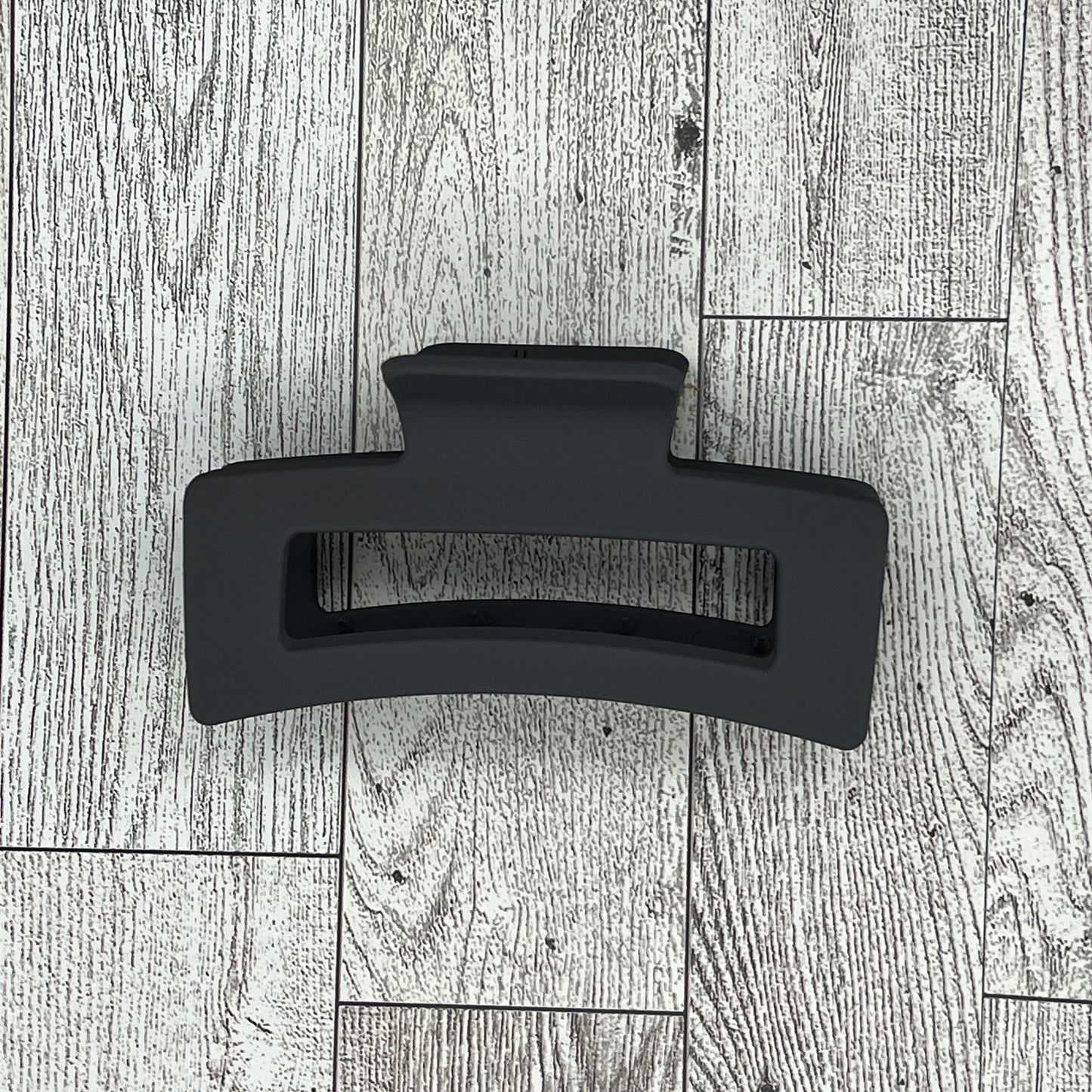 Matte Dark Gray hair claw clip in medium is 4 inches in length. Great for Braids, twists, long hair, thick hair, and coarse hair, short hair and fine hair