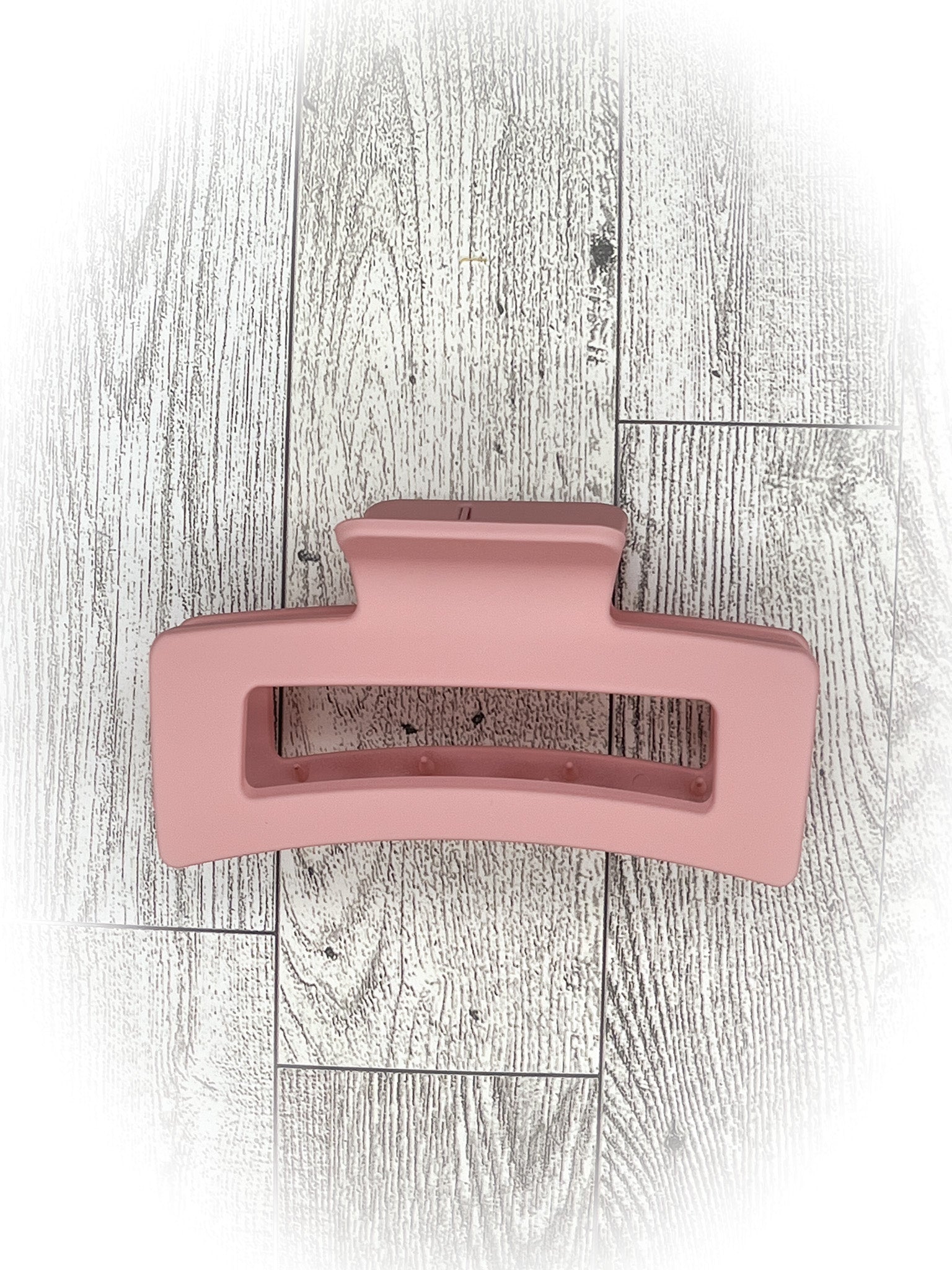 Matte Mauve Pink hair claw clip in medium is 4 inches in length. Great for Braids, twists, long hair, thick hair, and coarse hair, short hair and fine hair