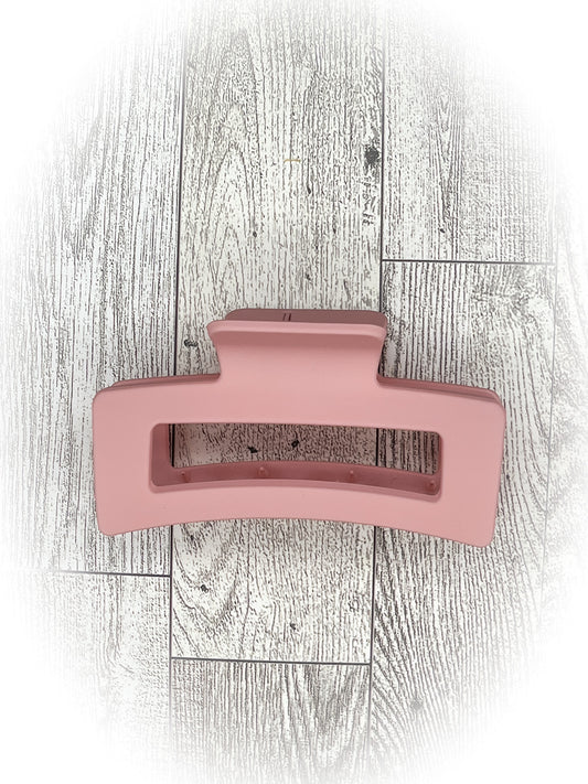 Matte Mauve Pink hair claw clip in medium is 4 inches in length. Great for Braids, twists, long hair, thick hair, and coarse hair, short hair and fine hair
