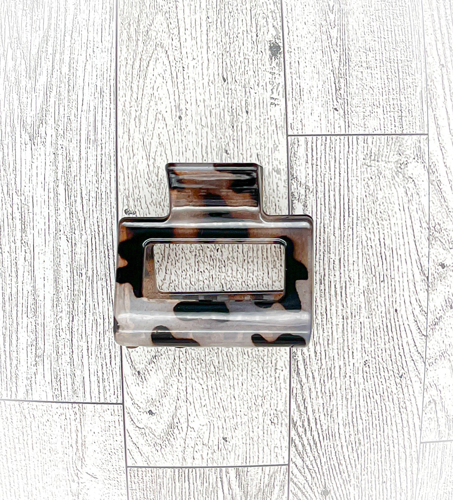 Mini Gray Tortoise Hair Claw Clip- 2.5 inches in length. Great for Braids, twists, long hair, thick hair, short hair, fine hair and coarse hair.