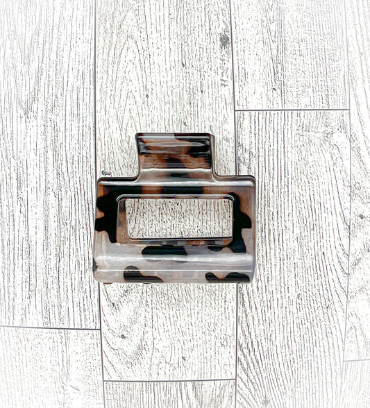Mini Gray Tortoise Hair Claw Clip- 2.5 inches in length. Great for Braids, twists, long hair, thick hair, short hair, fine hair and coarse hair.