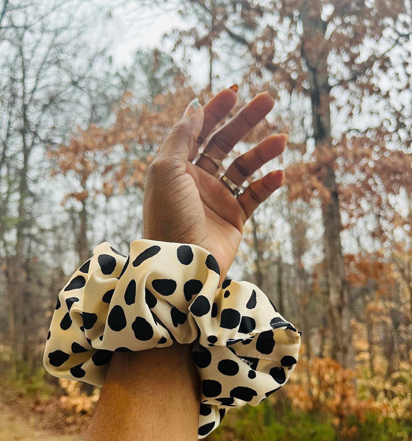 You are seeing our satin scrunchies in 3 sizes.. The sizes of our Satin Scrunchies are Large, Medium and Mini. Simply select the size you want in the drop down menu and add them to the card. Our Satin Scrunchies are perfect for all hair types and every person. We have multiple colors and sizes available