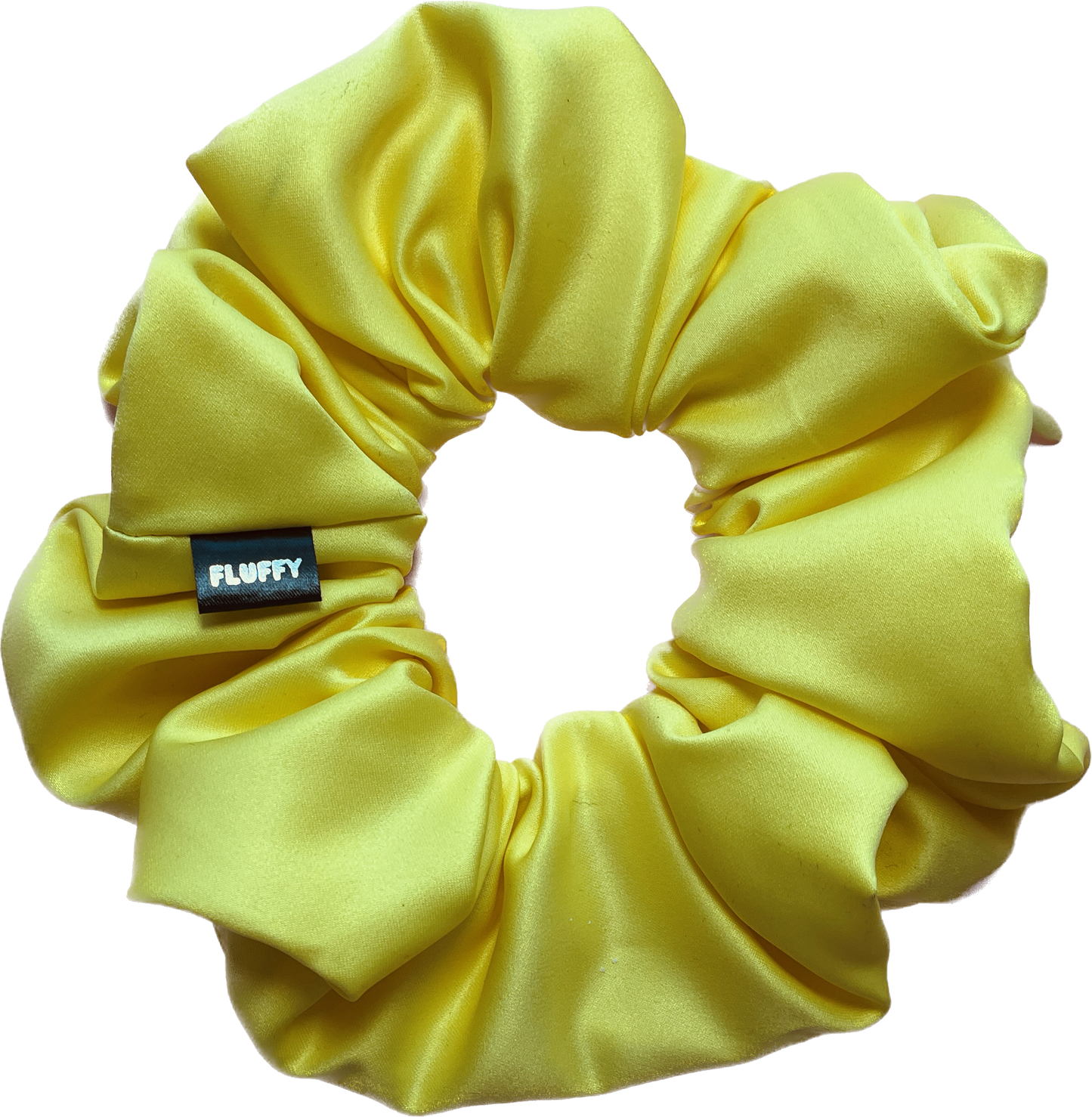 Lemon Yellow Satin Pocket Scrunchie