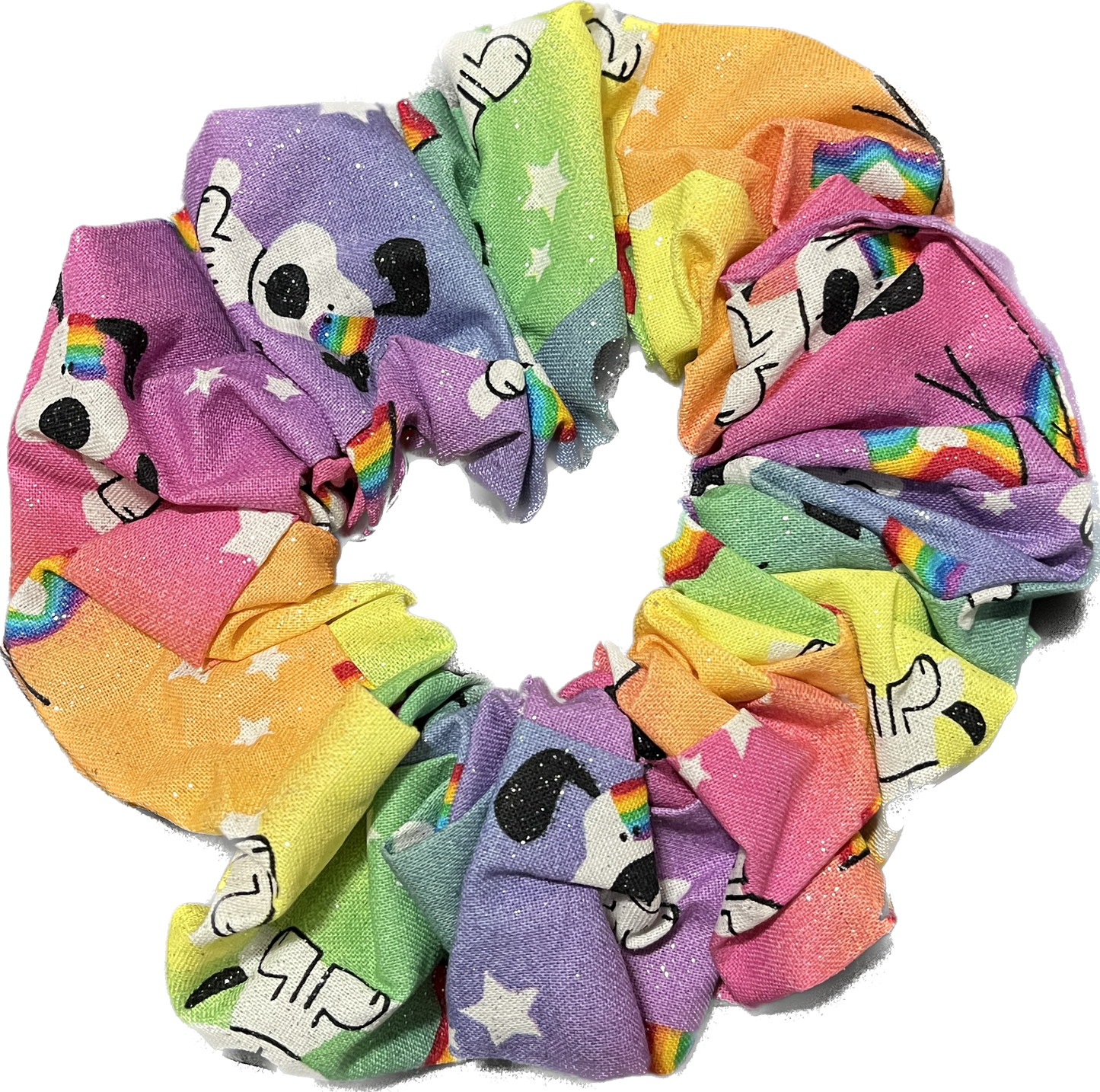 Glitter Pup Cotton Scrunchie
