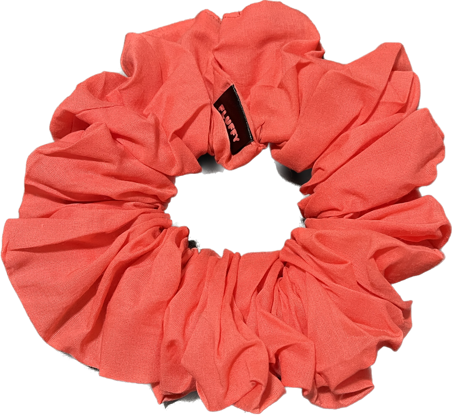 Coral Cotton Scrunchie