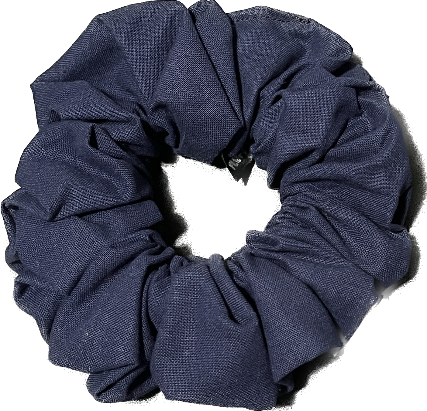 Navy Blue Cotton Scrunchie