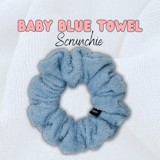Baby Blue Towel Scrunchie