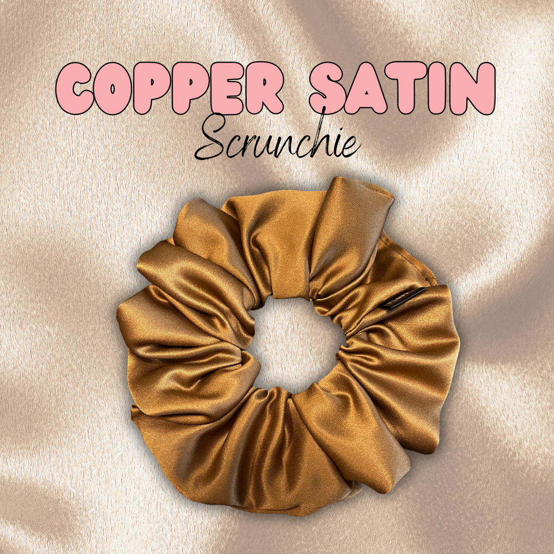 Copper Satin Scrunchie