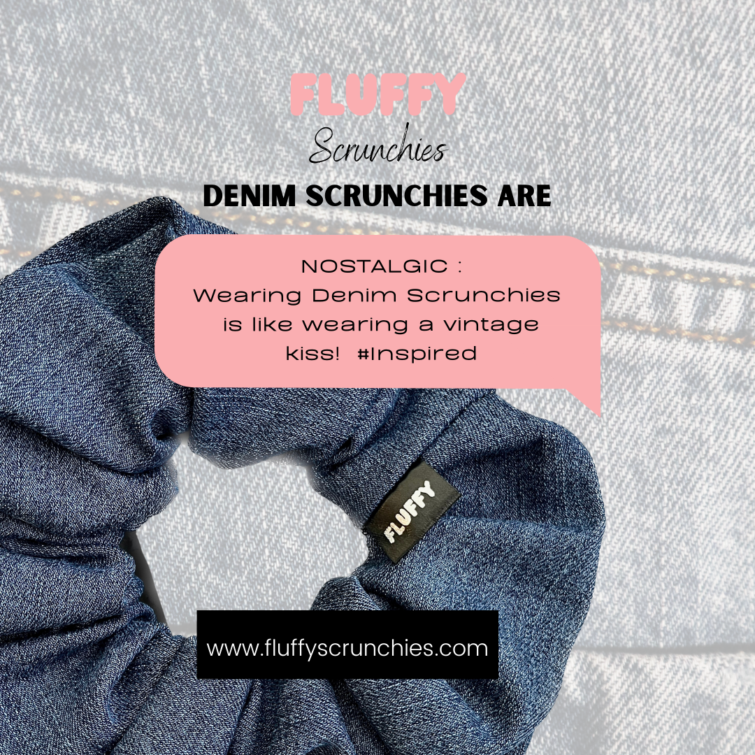 Denim Scrunchie - Multiple Size Options