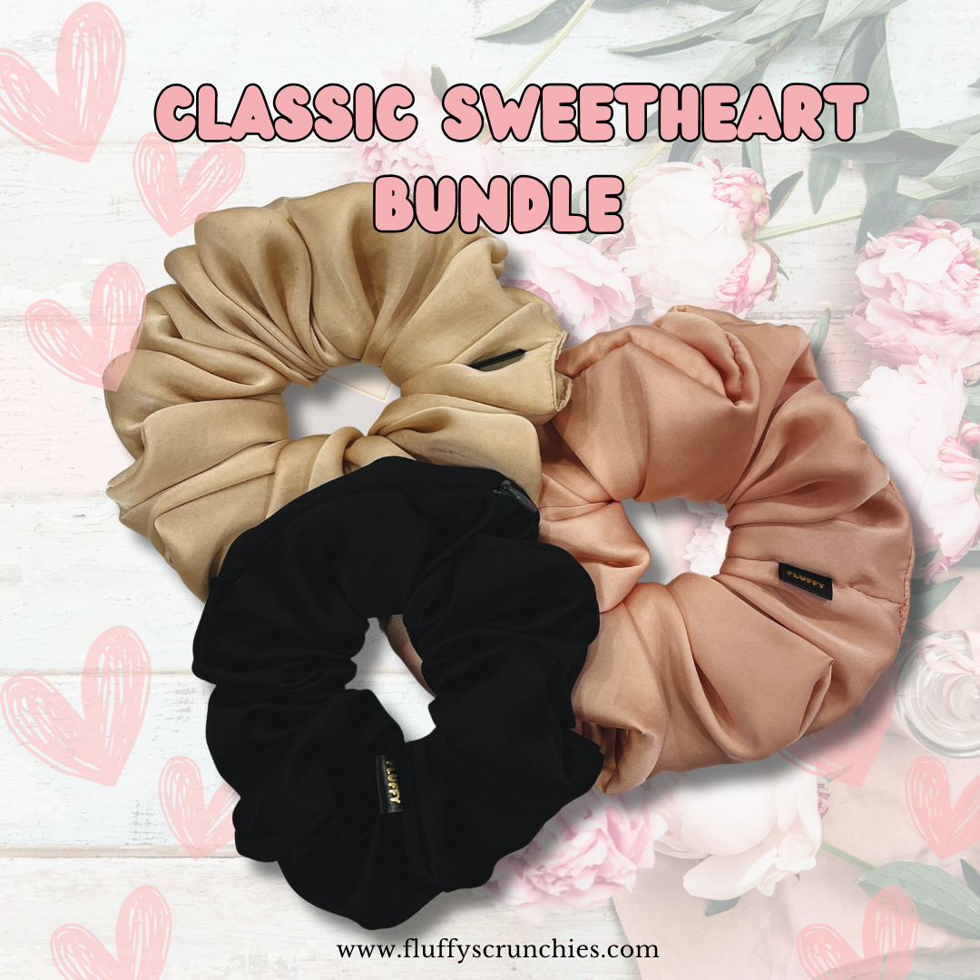 Chic Classic Fluffy Scrunchie Sweetheart Bundle