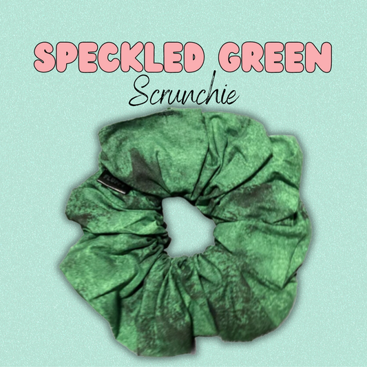 Speckled Green Cotton Scrunchie