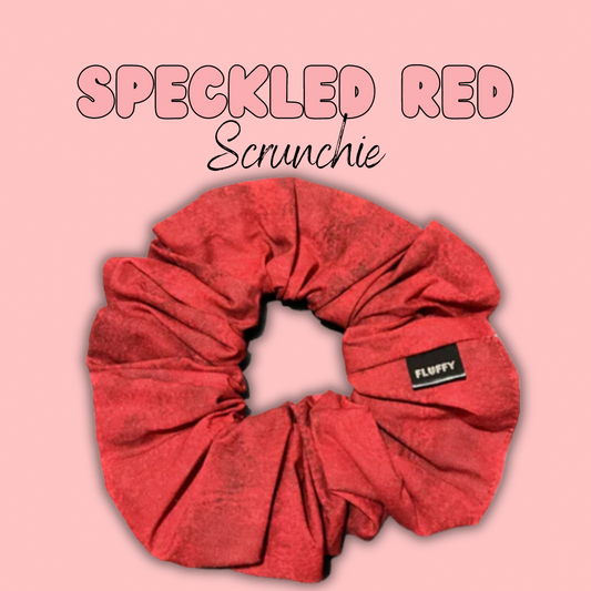Speckled Red Cotton Scrunchie