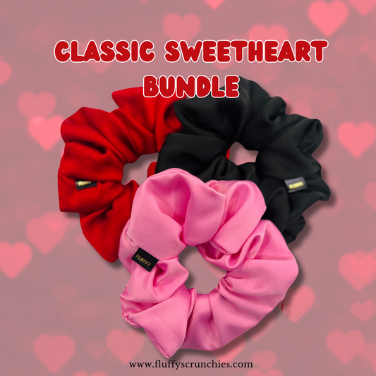 Vibrant Classic Fluffy Scrunchie Sweetheart Bundle