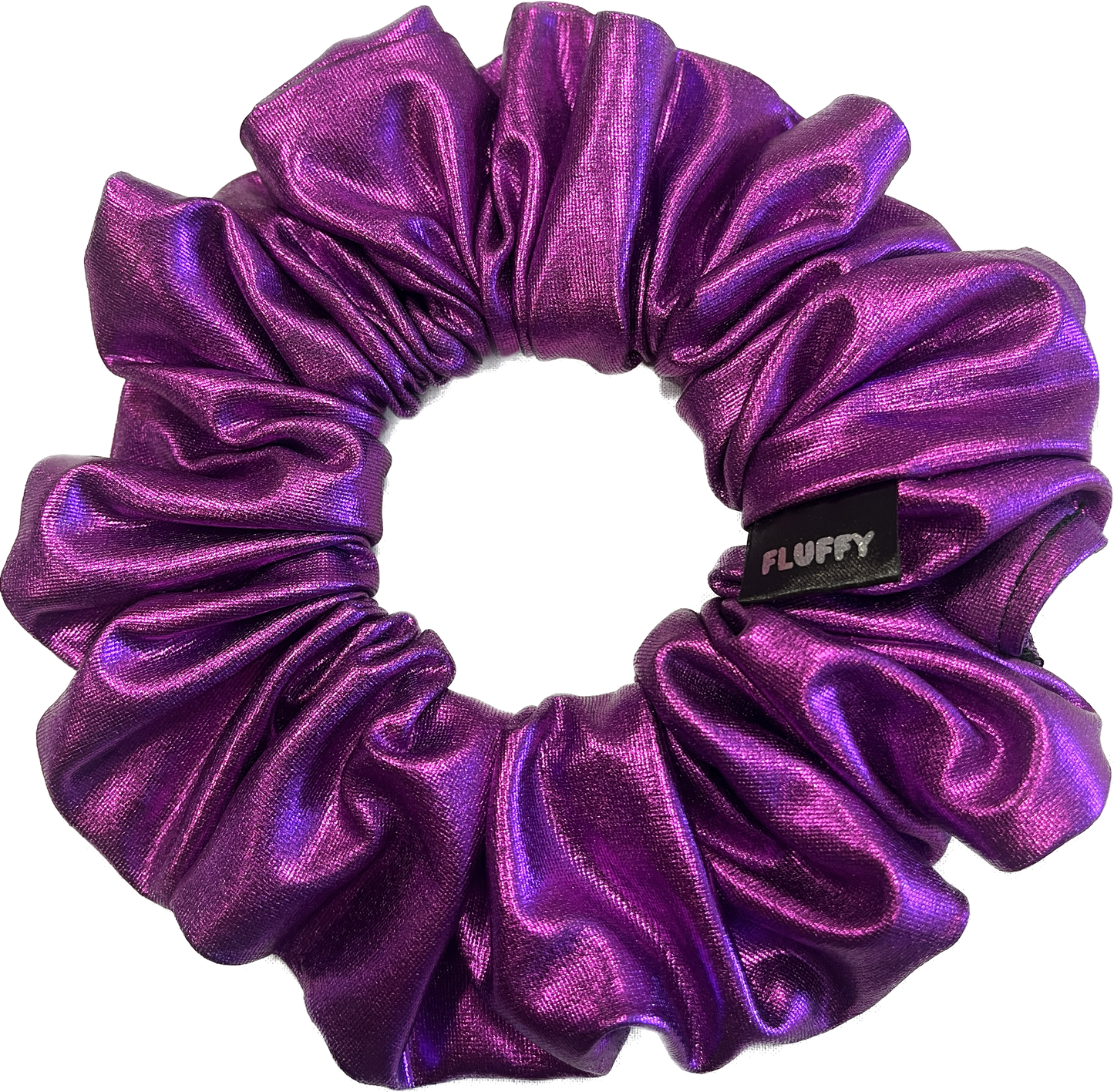 Shimmery Purple Spandex Scrunchie