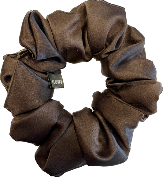 Dark Chocolate Satin Scrunchie