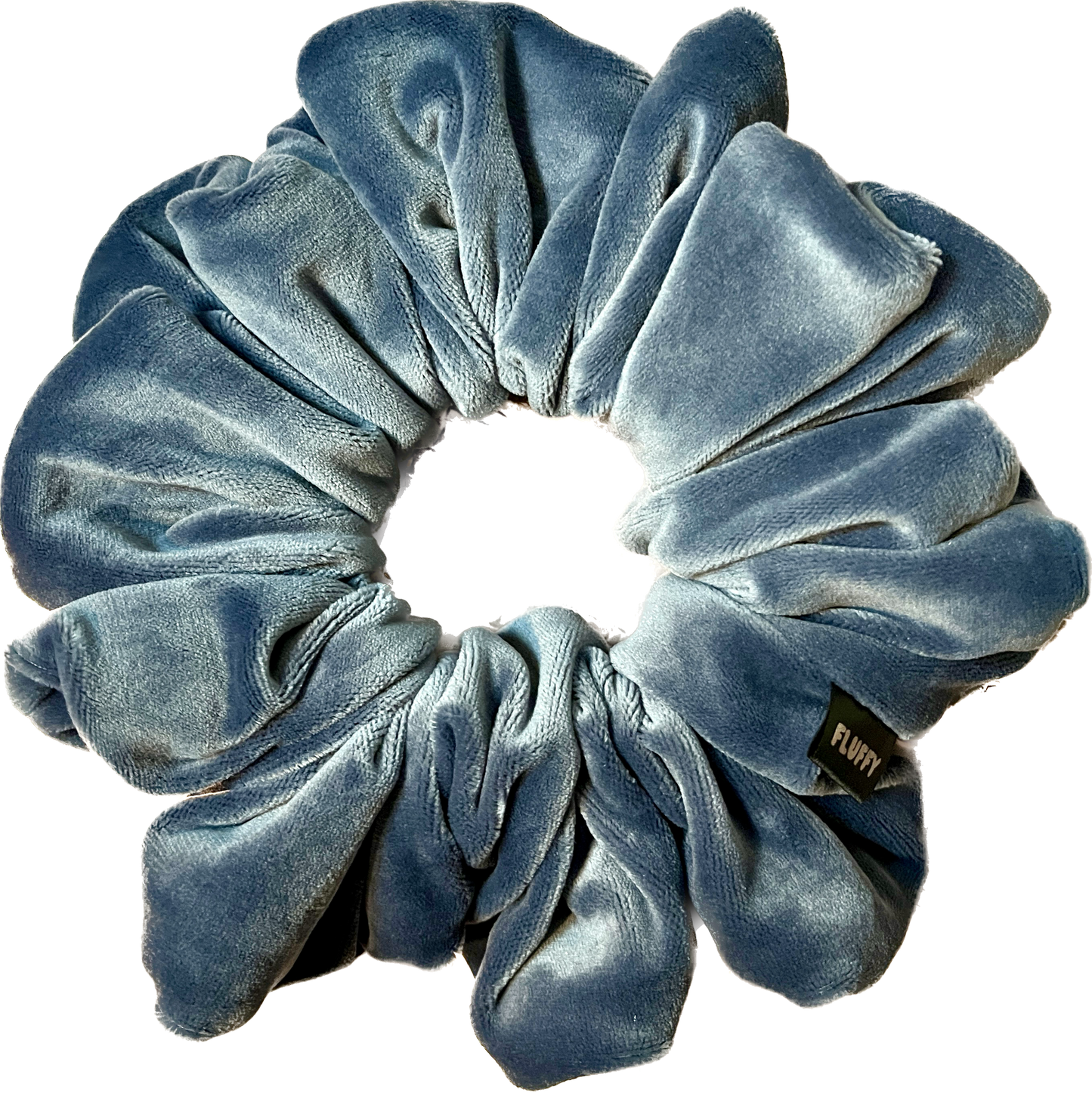 Soft Blue Velvet Scrunchie