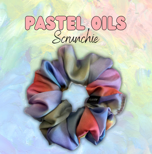 Pastel Oils Satin Scrunchie