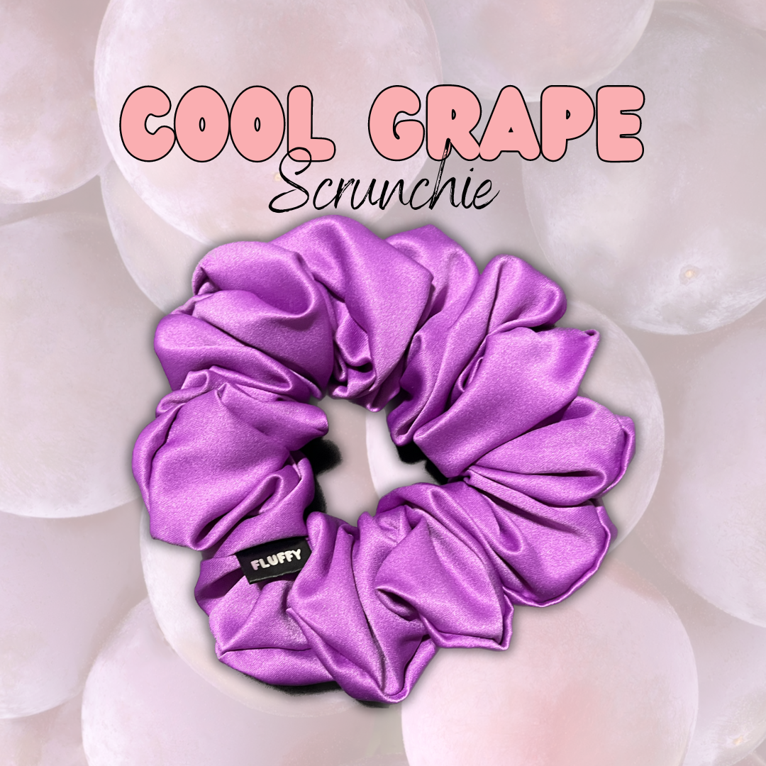Cool Grape Satin Scrunchie