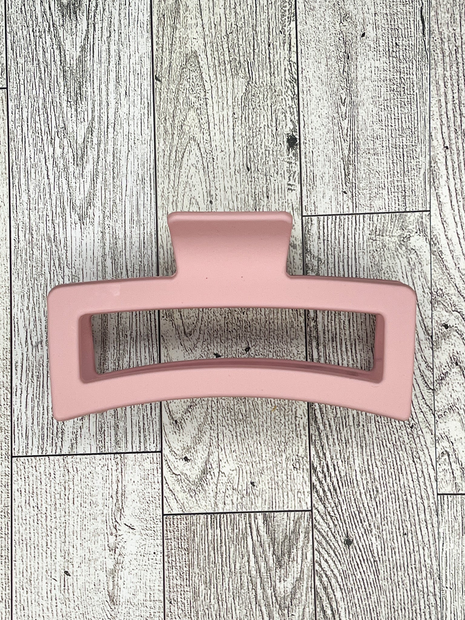 Matte Blush Pink Claw Clip - Classic Shape - 5 inches in length. Great for Braids, twists, long hair, thick hair, and coarse hair.