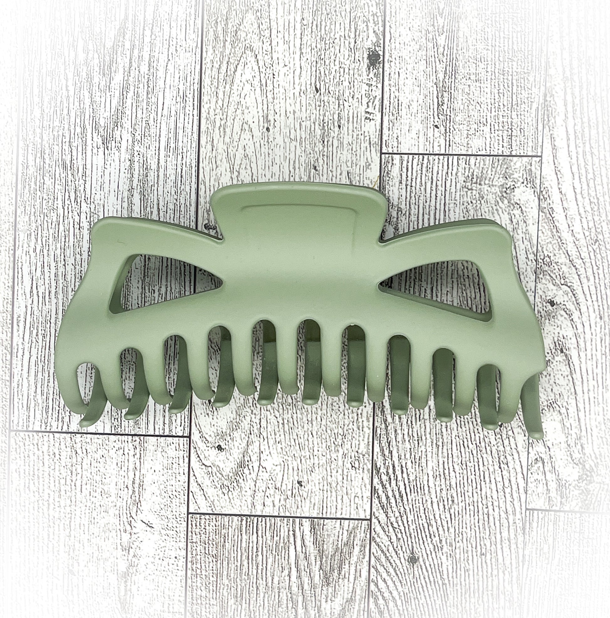 Matte Mint Green Hair Claw Clip - Rectangular - 5 inches in length. Great for Braids, twists, long hair, thick hair, and coarse hair.